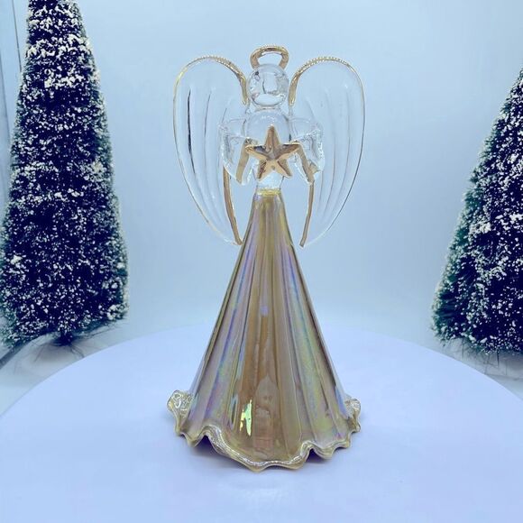 403 - GOLDEN GLASS ANGEL - Picture 3 of 4